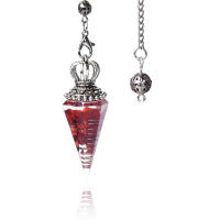 Pendule De Cuarzo Agate Natural En Forma De Cono Hexagonal Amuleto De Los Chakras Decoración Para El Hogar Y Hechicería - details 11