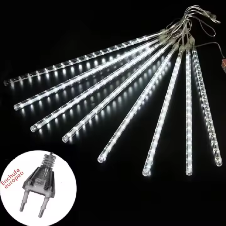 Luces De Lluvia De Meteoros Solares Impermeables Para Jardín 8 Tubos Decoración De Navidad Fiesta De Año Nuevo Boda Halloween - 1