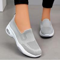 Zapatillas De Mujer Rimocy Moda Transpirables Tejidas 2024 Primavera/Otoño Casuales Sin Cordones Zapatos De Caminar Con Almohadilla De Aire Talla Verdadera Para Tamaño 36-41 - details 7