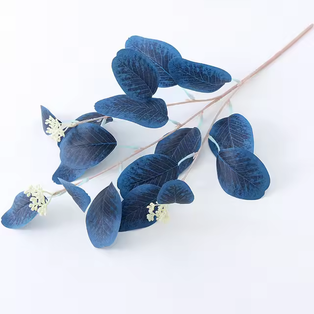 Flores Artificiales Rosa Y Hojas De Eucalipto De Seda Para Decoración De Interior En Sala De Estar Arreglo DIY Para Bodas Y Fiestas En Casa - 1