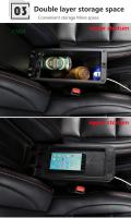 Soporte Central Para Honda City Estuche De Almacenamiento Doble Con USB Accesorios De Retrofits Para Coches Material PU Cuero / Plástico ABS Color Negro - details 4