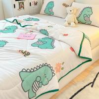 Edredón De Verano Dinosaurio De Dibujos Animados Suave Y Cómodo Para Todas Las Estaciones Decoración De Cama Sin Almohadilla Incluida - details 5
