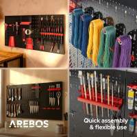 AREBOS Pared Herramientas Pared Perforada Pared Taller Pared Metálica 17 Piezas - details 20