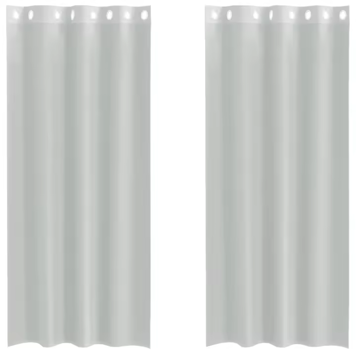 vidaXL Cortinas de gasa con ojales 2 uds gris claro 140x225 cm - 1