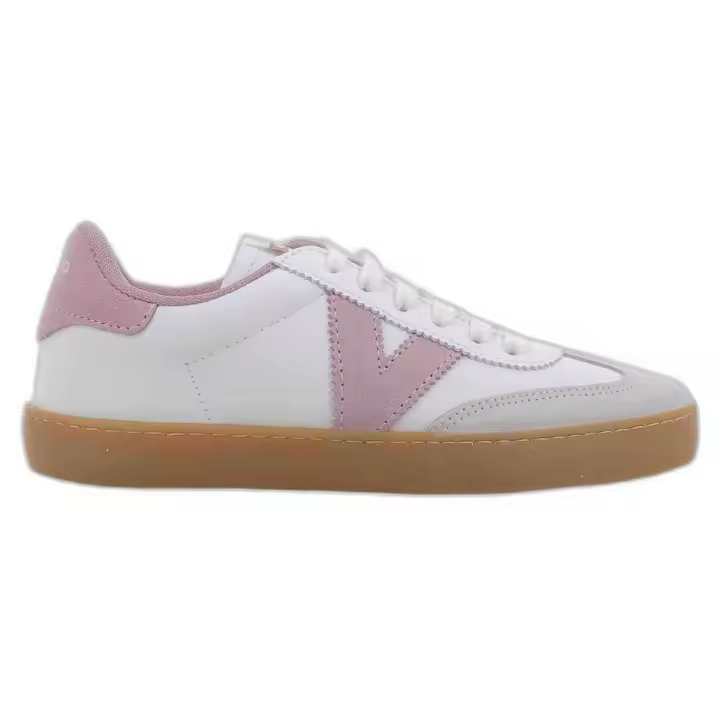 Zapatillas Victoria Berlin Ciclista Efecto Serraje para mujer en color blanco - 1