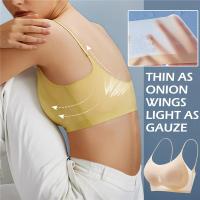 Sujetador Invisible Para Mujer De Verano 2023 Sujetador De Algodón De Seda Ultrafino Sin Costuras Con Almohadillas Push up Transpirable Para Yoga Y Deporte - details 6