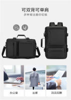 Mochila multifuncional, bolso de hombro para hombre, bolso de cuero para computadora portátil, bolso escolar para estudiantes, estilo universitario, color negro - details 3