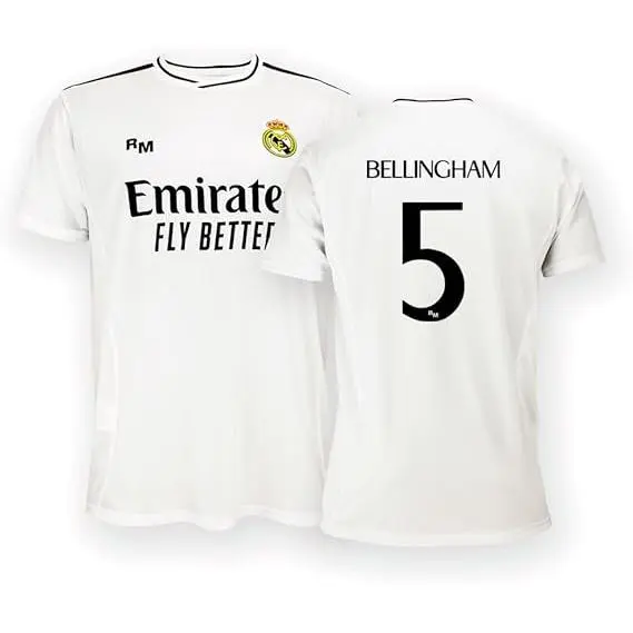 Camiseta  Deportivo Oficial del Bellingham  Blanco 1ª Equipación 24/25 Roger's Productos (Licencia) Para Adultos - 1