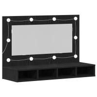 Armario Espejo LED vidaXL en Roble Negro - 90x31.5x62 cm - details 1