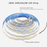 Tira De Luces LED Flexible 5M 12V 24V SMD 2835 240 LEDs/m Alta Densidad 10mm PCB 3000K 6000K Blanco Cálido Y Frío LED Tape Lámpara - details 1