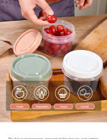 Caja De Almacenamiento De Alimentos Redonda 500ml Pack De 4 Para Frutas Y Aperitivos Microwaviable Y Tapa Sellada Para Refrigerador - details 4