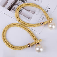 Paquete De 2 Correas Para Cortinas De Lujo Con Perlas Decorativas Accesorios Para Cortinas De Algodón Material De Lana - details 4