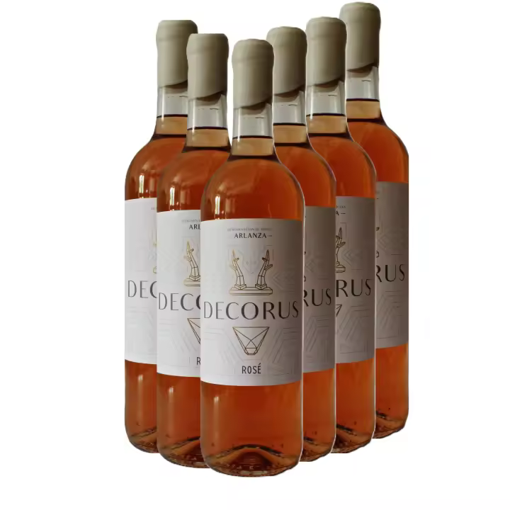Pack de 6 botellas de Decorus Rosé, vino clarete de viñas viejas de 80 años, elaborado con albillo mayor, garnacha y tempranillo. - 1