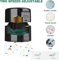 Aspiradora de Mesa Eléctrica, Mini Aspiradora Recargable, 120 Minutos de Funcionamiento, Función de Apagado Automático, Aspiradora de Mano de 360° Inalámbrica para Escuela, Hogar, Negro - details 0