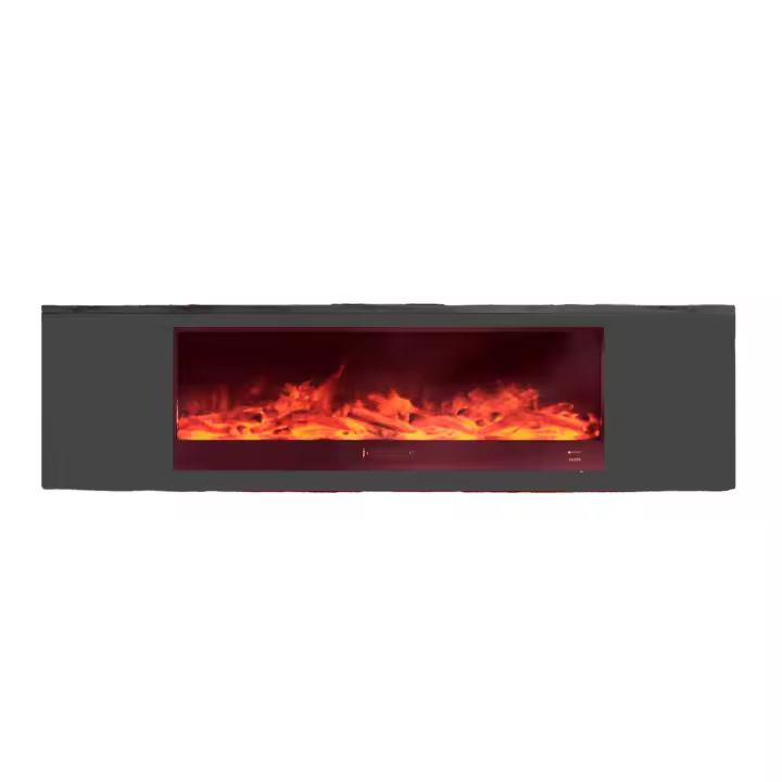 Mueble Complete Meda 108 Anthracite Mueble De Madera y Chimenea Electrica 1500W Enviar a Distancia Mueble Artesanal Calidad Resistencia y Diseno Para Cualquier Environment Mando to Distancia - 1