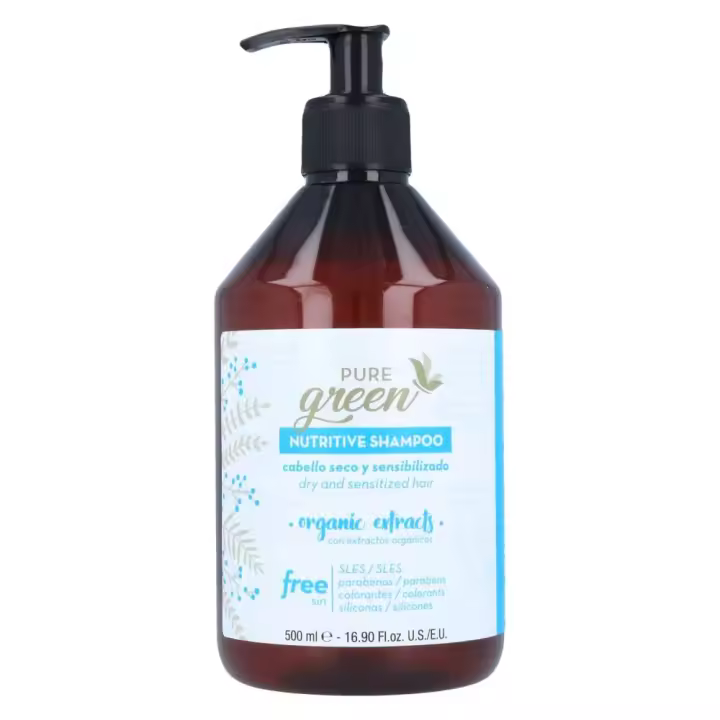 Pure green champú nutritivo cabello seco y sensible 500ml - 1
