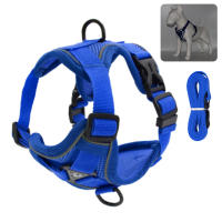 Harnés Para Perros Y Gatos Resistente Al Escape Transpirable Con Correa Para Caminar Al Aire Libre Control Fácil Harnés Reflejo Para Mascotas - details 15