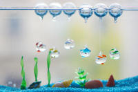 5PCS Decoración De Lagoonería Creativa Con Bola De Ballena Luminosa De Vidrio Para Acuario Decoración De Burbujas Para Micro Paisaje - details 3