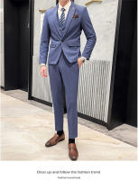 Traje De Boda Elegante Y Casual Para Hombres Estilo Británico Coreano Slim Conjunto De Chaqueta Chaleco Y Pantalones Para Oficina Y Celebraciones - details 6