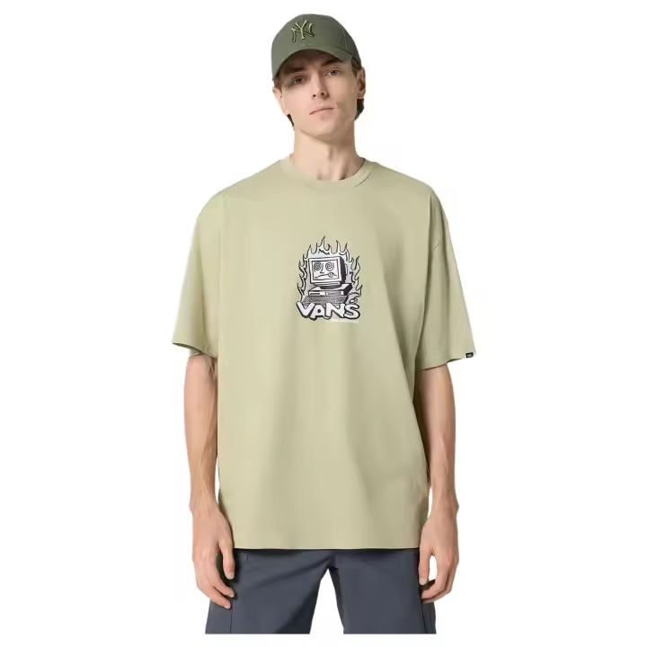 Camiseta de Manga Corta Vans Digital Repair Ss para hombre en color verde - 1