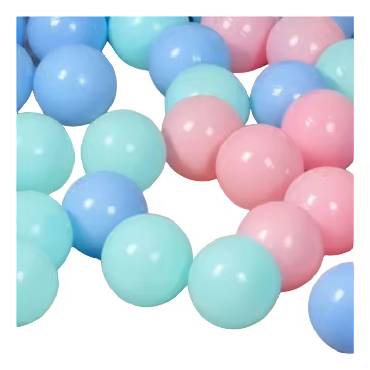 Pelotas Infantiles Multicolores 7 cm Sin BPA, Pack de 50 a 800 Unidades para Piscina, Parque Infantil y Playground – Bolas Seguras para Niños y Bebés, Colores Lila Verde Rosa, Juego Creativo y Seguro - 1