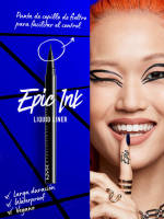 NYX Professional MakeUp | Eyeliner Waterproof Epic Ink Liner: Crea delineados duraderos y audaces con este eyeliner waterproof, imprescindible para resaltar tus ojos en tu look de belleza. Obtén delineados intensos que se mantendrán impecables. - details 3