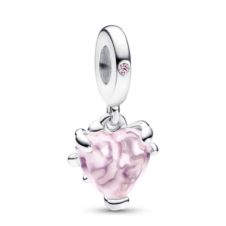Pandora Charm Colgante Árbol de la Familia y Corazón Rosa 792654C01 , para Mujer - 1