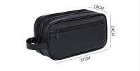 Bolsa De Viaje Para Hombres Doble Capa De Cuero PU Organizador De Baño Resistente Al Agua Para Shaving Y Cosméticos Kit Dopp Estuche De Almacenamiento - details 0