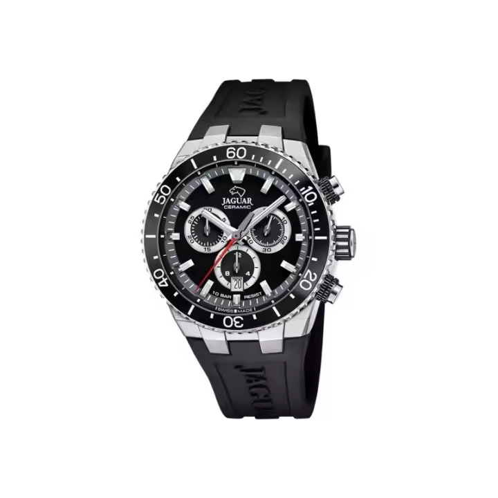 Reloj Jaguar J1021/3 Hombre - Suizo, Cronógrafo, Acero, Cerámica, Negro - 1