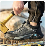 Zapatos De Seguridad Para Hombre Con Punta De Acero Antipinchazos Antideslizantes Y Antiprensión Suela De Goma Moda Trabajo Industrial - details 8