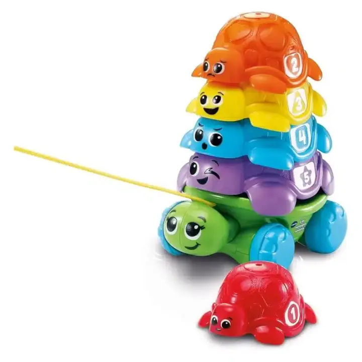 Juguete de arrastre apilable Las Tortugas Arcoíris 80-609322 VTECH - 1