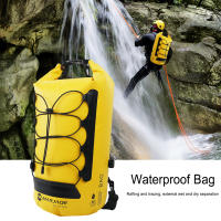 Mochila De Almacenamiento Exterior 20L Impermeable Y Colapsable Para Kayak Y Rafting Separación Seca Y Húmeda Bolsa De Río Unisex Color Amarillo Y Negro - details 5