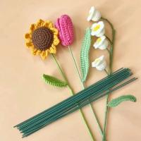 Tirantes De Hojas Verdes De 30/40cm Para Floristería Accesorios De Hierro Para Manualidades DIY Venta Al Por Menor Y Mayor - details 4