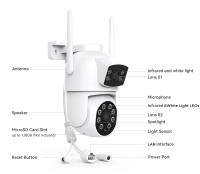 Cámara De Seguridad IP 1080P Dual-lens Wifi PTZ Exterior Con Visión Nocturna Humana Detecta Y Auto Seguimiento Doble Pantalla Camhi - details 28