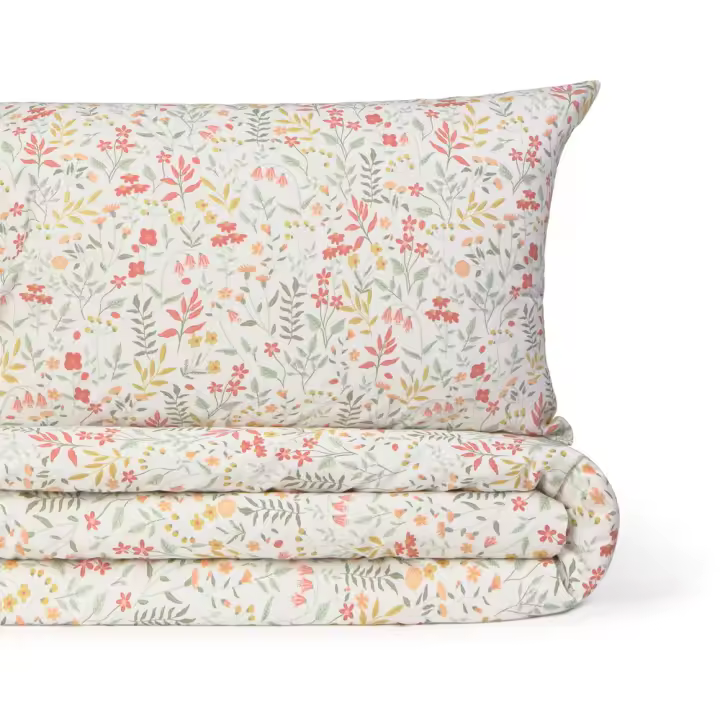 TEXTURA Funda nórdica algodón flores Ferdu color verde100% Algodón percal, Percal, Estampado, Disponible en: cama 80-90cm/cama 105-120cm/cama 135-140cm/cama 150-160cm/cama 180-200cm - 1