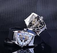 Reloj Mecánico Deportivo Para Hombre WINNER Estilizado En Transparente Con Movimientos Automáticos Y Luminiscencia Puntos Triangulares En Silicona - details 8