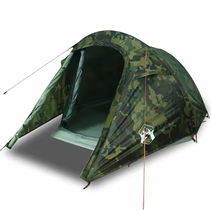 vidaXL Tienda de campaña túnel para 2 personas impermeable camuflaje - 1