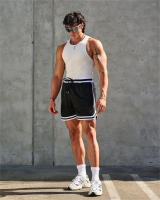 Shorts Deportivos Para Hombre Doble Capa Malla Secado Rápido Entrenamiento Verano Fitness Casual Transpirable Shorts - details 6