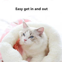 Cama De Gato Cómoda Y Caliente Con Tunnel Funnily Túnel Nido De Mascota Lindo Para Gatos De 2.5-7kg Algodón Suave Y Poliéster Transpirable Accesorios Para Mascotas - details 5