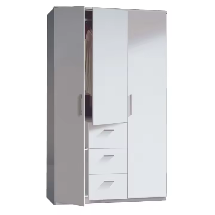 Armario Grande habitación dormitorio blanco brillo 200x120x52 cm - 1