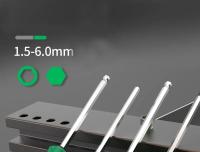 LAOA 1pc Destornillador De Cabeza Sférica Y Plana Con Magnetismo De Acero De Aleación S2 58HRC Mango Antideslizante Destornillador Magnético Para Herramientas De Reparación - details 3