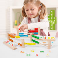 Cálculo De Abacús De Madera Juguete Educativo Montessori Para Niños Juguetes De Aprendizaje Matemático De Guardería Regalos Para Bebés - details 1