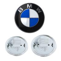 82mm 74mm para Capo Maletero BMW E46 E39 E38 E90 E60 Z3 Z4 X3 X5 Azul blanco insignia emblema trasero delantero - details 1