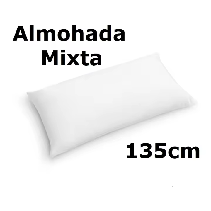 Almohada de 135cm mixta fibra, medidas (135 x 40 cm),color blanco,cm,fespu - 1
