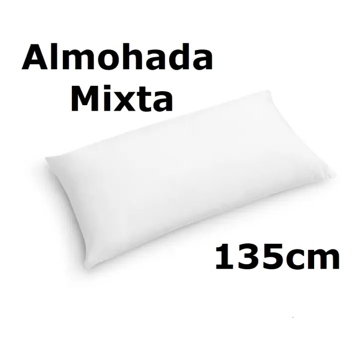 Almohada de 135cm mixta fibra, medidas (135 x 40 cm),color blanco,cm,fespu - 1