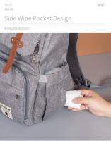 Bolso De Diáspares Para Bebé Insular Gran Capacidad Bolsa De Camarón Para Carrito De Supermercado Estilo Mochila Para Mamá En Embarazo - details 29