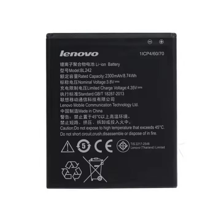 Bateria original Lenovo K3 / A6000 ⋆ BL242 ⋆ Capacidad 2300 mAh ⋆ Repuesto oficial de alta calidad ⋆ Rendimiento seguro y constante ⋆ Sustituye la batería agotada ⋆ Compatible con cargadores originales ⋆ Prolonga la vida útil del dispositivo - 1