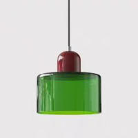 Colgante De Vidrio Moderno Nórdico Para Dormitorio Y Barra De Restaurante Luz Pendente Simples Atmosfera E27 Soporte De Montaje - details 0