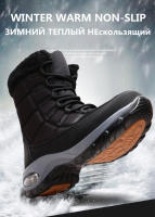 Botas De Invierno Para Mujer Calidad Superior Cómodas Y Seguras Para Caminar Botas De Nieve Con Cordones Impermeables Talla 36-42 - details 1