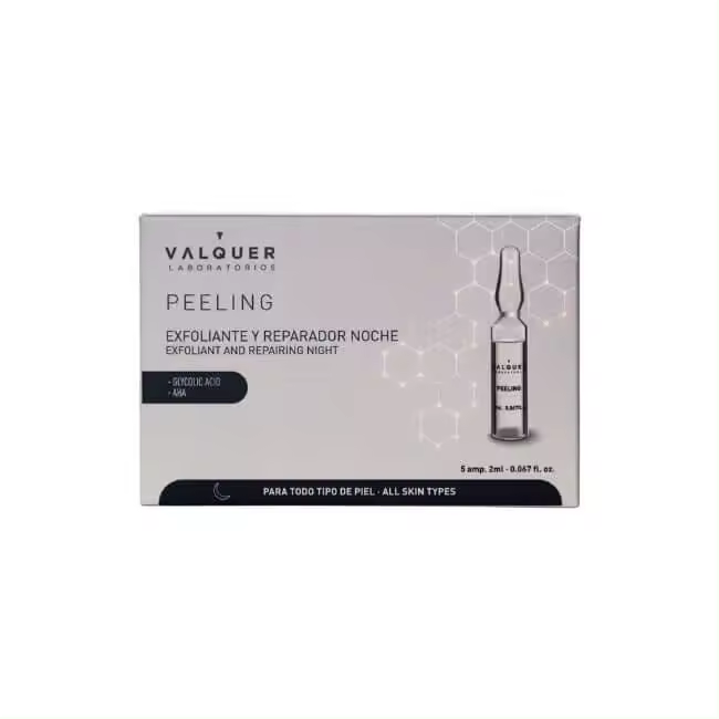 PACK DE 2 Y 3 Ampollas peeling - 5 x 2 ml - Valquer Laboratorios - Estimula la renovación celular de las capas superficiales de la piel dejándola más suave y luminosa. - 1